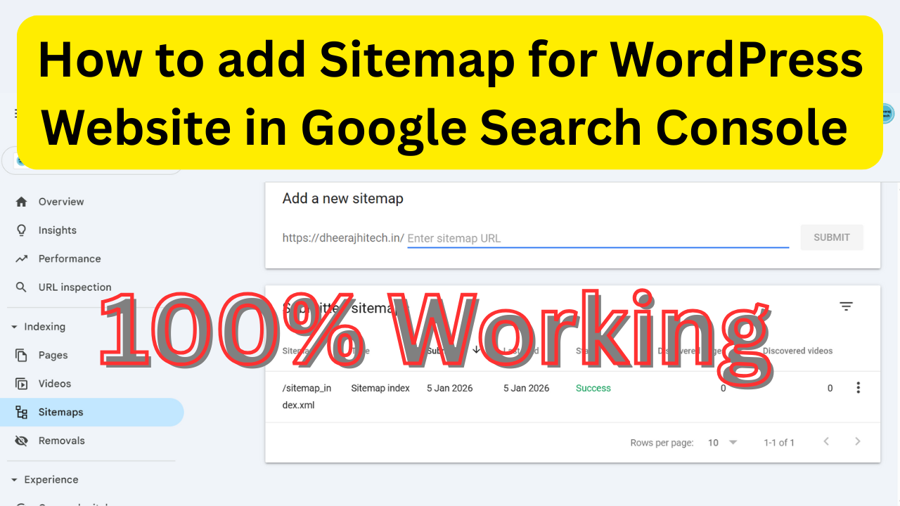 How to add sitemaps for WordPress website in google search console