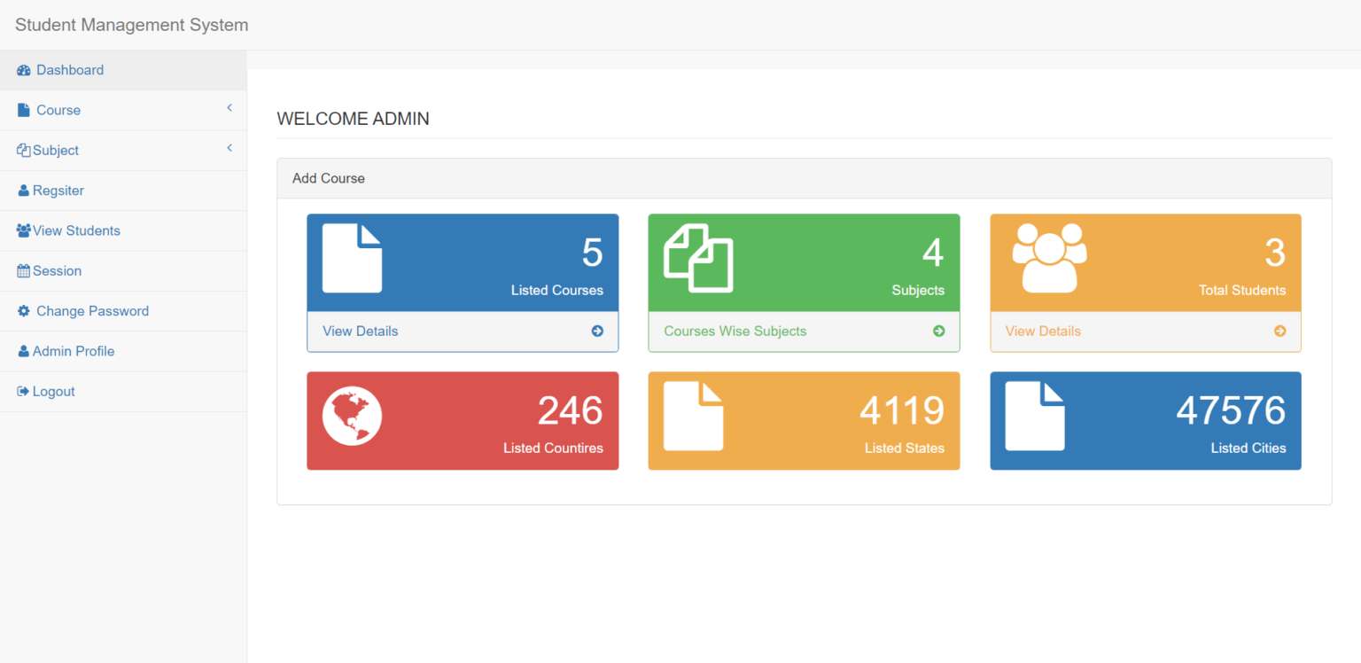 Student Record System Using PHP and MySQL
