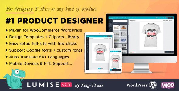 Lumise Product Designer for WooCommerce WordPress