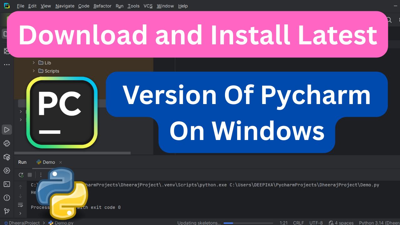 How to download and install latest version of Pycharm on Windows
