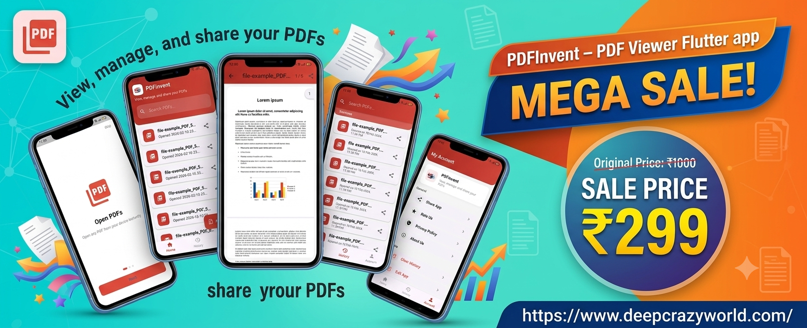 PDF Viewer app with free source code using Flutter